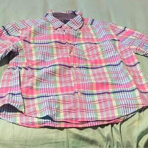 Polo Ralph Lauren Pink, Green, Yellow & Blue Striped Shirt Boys Size 20